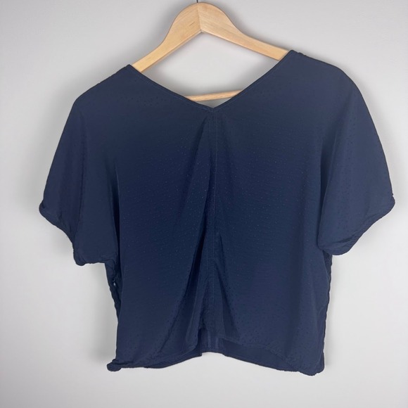 Madewell Puff-Sleeve Top in Floral Jacquard Black Size 14 - Picture 3 of 8